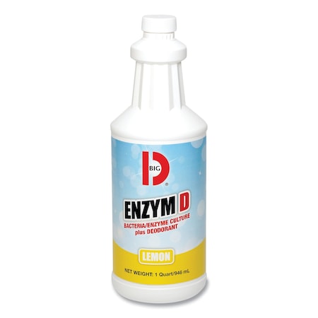 Big D Enzym D Digester Liquid Deodorant, Lemon, 32oz, PK12 050000